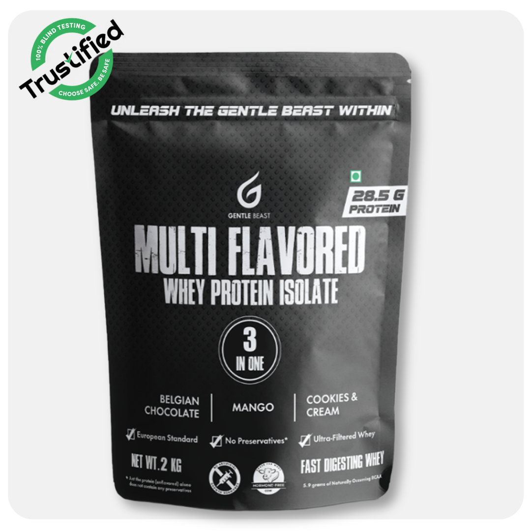 Multi-Flavored 100% Whey Protein Isolate  | 3-in-1 Flavors | Gluten & Hormone Free Whey - (28.5g Protein)