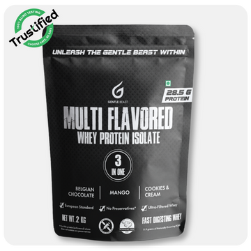 Multi-Flavored 100% Whey Protein Isolate  | 3-in-1 Flavors | Gluten & Hormone Free Whey - (28.5g Protein)